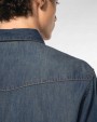 KARIBAN Herren denim-hemd langarm Hemden personalisierbar