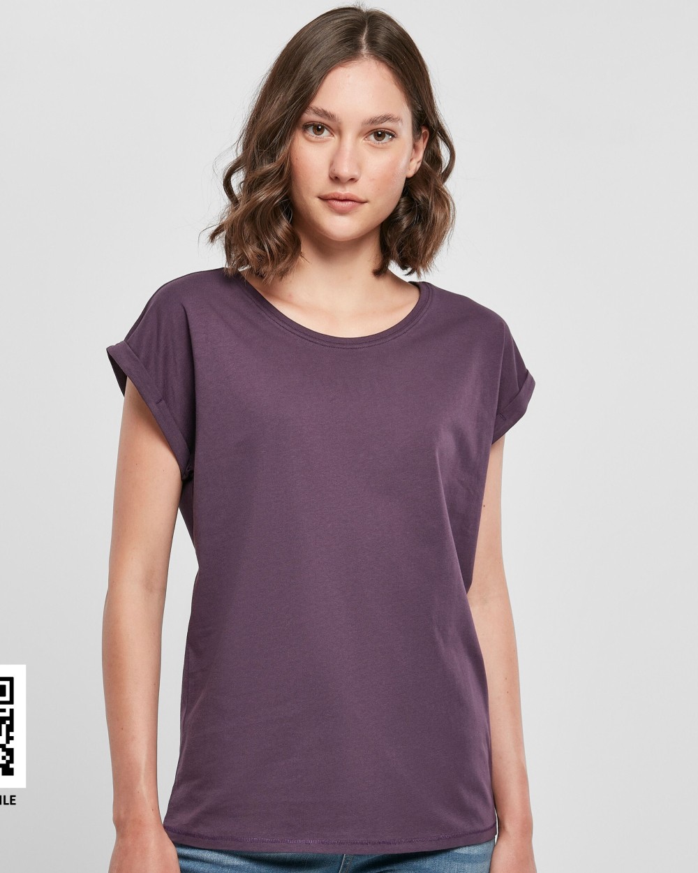 T-shirts BUILD YOUR BRAND LADIES EXTENDED SHOULDER TEE voor bedrukking &amp; borduring