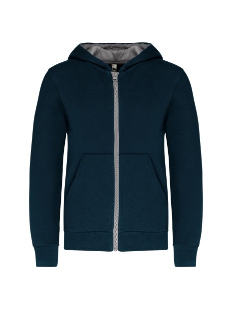 KARIBAN Sweat-shirt zippé capuche enfant /api/colors/2a00f319-11df-4ed0-8339-535e7585d285 personnalisable