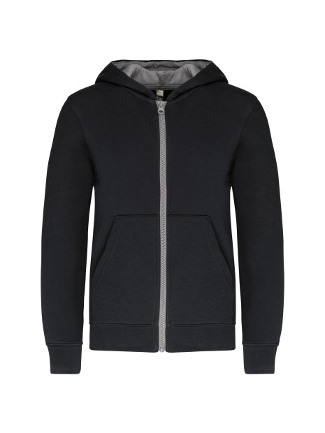 KARIBAN Sweat-shirt zippé capuche enfant /api/colors/09f91aac-0792-4d96-adcd-10a6ab672e30 personnalisable