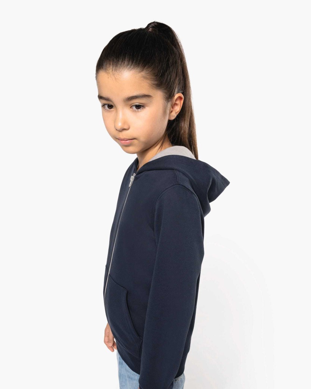 KARIBAN Kinder KAPUZENSWEATSHIRT mit Reißverschluss Sweatshirts personalisierbar