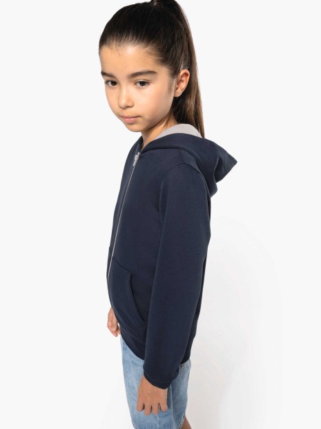 Sweat-shirts à personnaliser KARIBAN Sweat-shirt zippé capuche enfant 