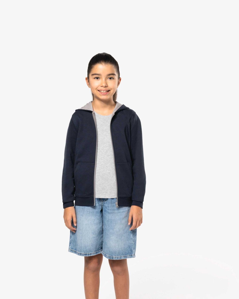 Sweaters & hoodies KARIBAN Kindersweatvest met capuchon voor bedrukking &amp; borduring