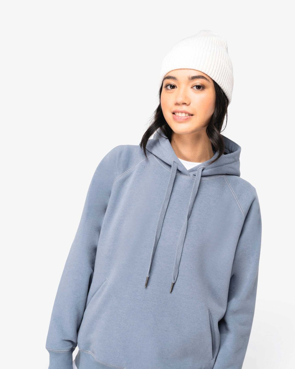 Sweaters & hoodies NATIVE SPIRIT Ecologische damessweater met capuchon en raglanmouwen voor bedrukking &amp; borduring