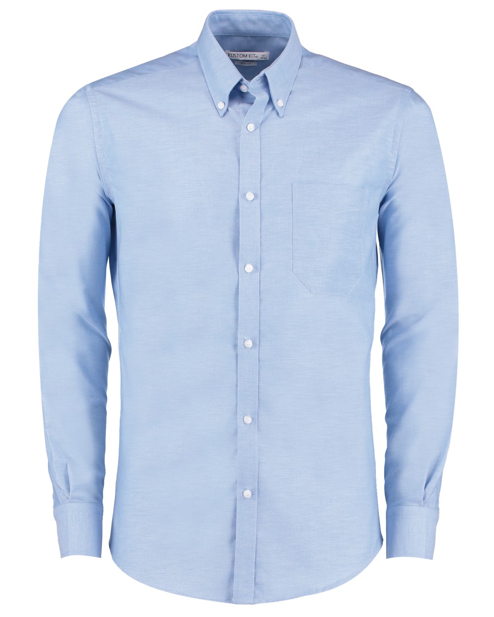 Hemden KUSTOM KIT Slim Fit Workwear Oxford Shirt Long Sleeve voor bedrukking &amp; borduring