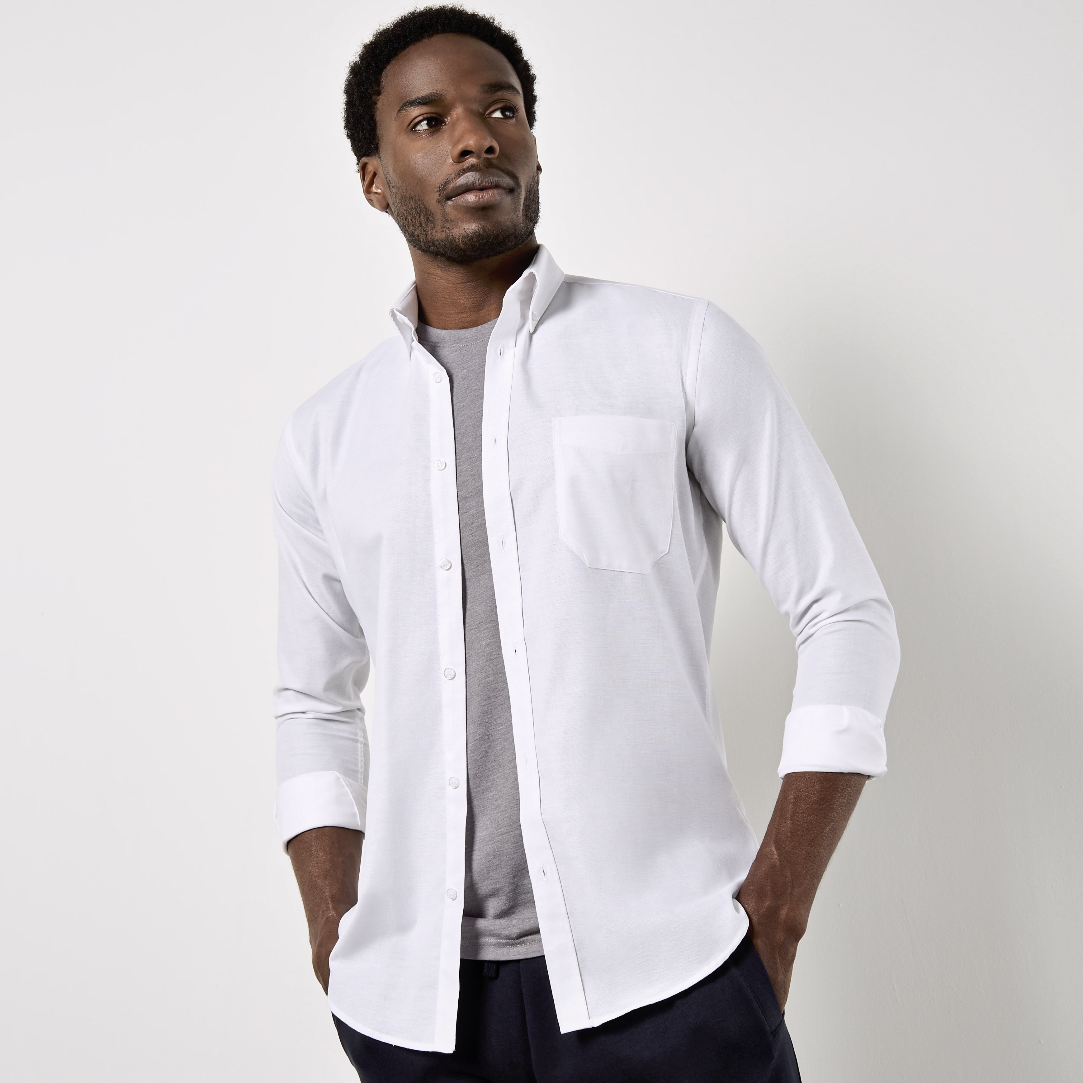 KUSTOM KIT Slim Fit Workwear Oxford Shirt Hemden personalisierbar