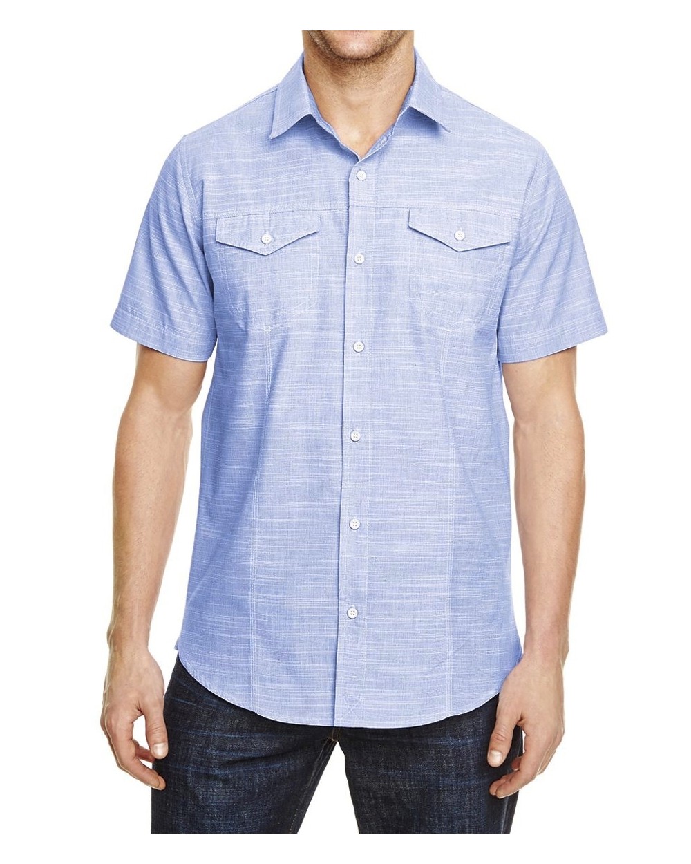 Hemden BURNSIDE Woven Texture Shirt voor bedrukking &amp; borduring