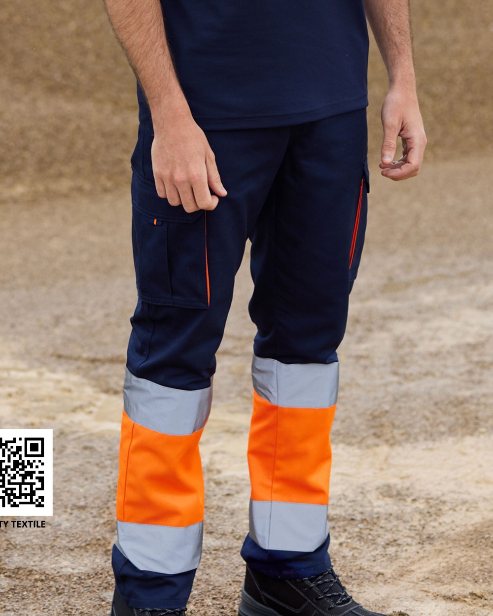 VELILLA TWO-TONE HIGH VISIBILITY MULTI-POCKET TROUSERS Hosen personalisierbar