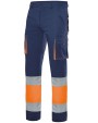 VELILLA TWO-TONE HIGH VISIBILITY MULTI-POCKET TROUSERS Hosen personalisierbar