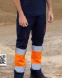 VELILLA TWO-TONE HIGH VISIBILITY MULTI-POCKET TROUSERS Hosen personalisierbar