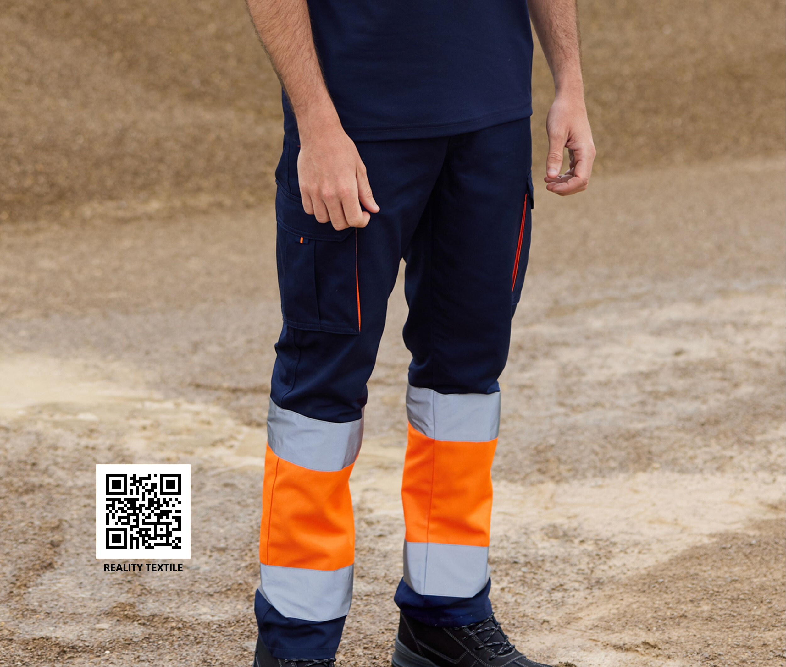 Broeken VELILLA TWO-TONE HIGH VISIBILITY MULTI-POCKET TROUSERS voor bedrukking &amp; borduring