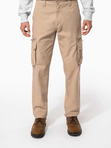 Pantalons à personnaliser KARIBAN Pantalon multipoches homme 