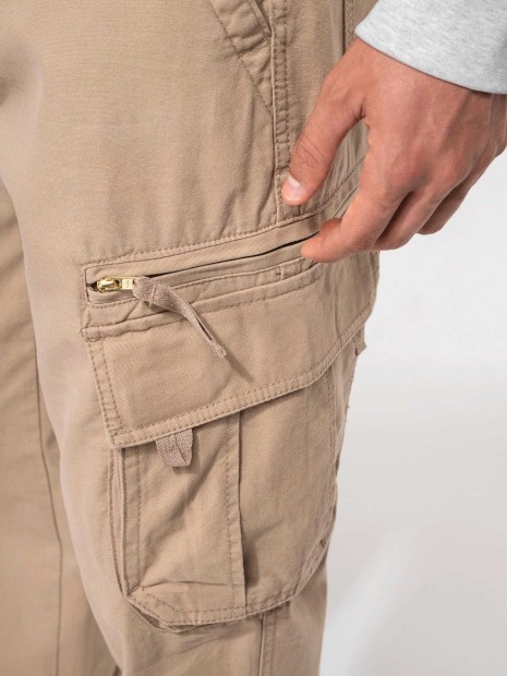 Pantalons à personnaliser KARIBAN Pantalon multipoches homme 