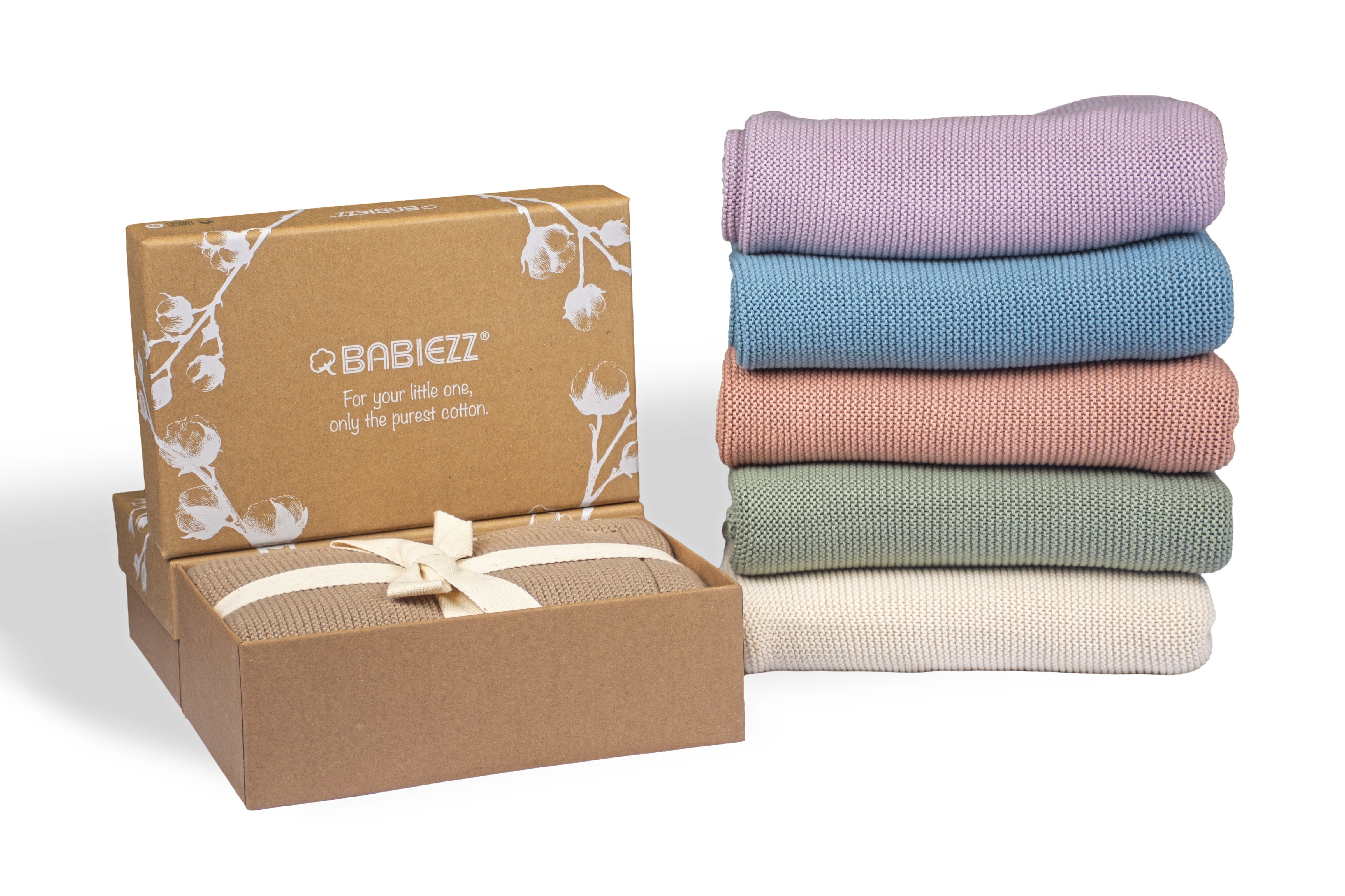 Fleecedekens A&R Babiezz® Organic  Knitted Blanket voor bedrukking &amp; borduring