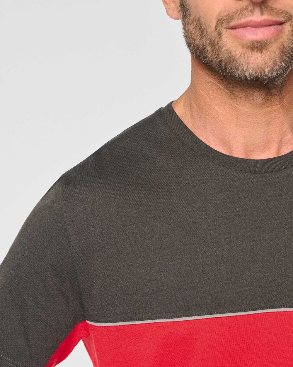 T-shirts WK. DESIGNED TO WORK Ecologisch tweekleurig uniseks T-shirt met korte mouwen voor bedrukking &amp; borduring
