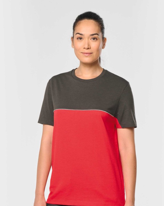 WK. DESIGNED TO WORK Zweifarbiges umweltfreundliches Unisex-T-Shirt mit kurzen Ärmeln T-Shirts personalisierbar