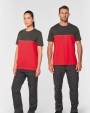 WK. DESIGNED TO WORK Zweifarbiges umweltfreundliches Unisex-T-Shirt mit kurzen Ärmeln T-Shirts personalisierbar