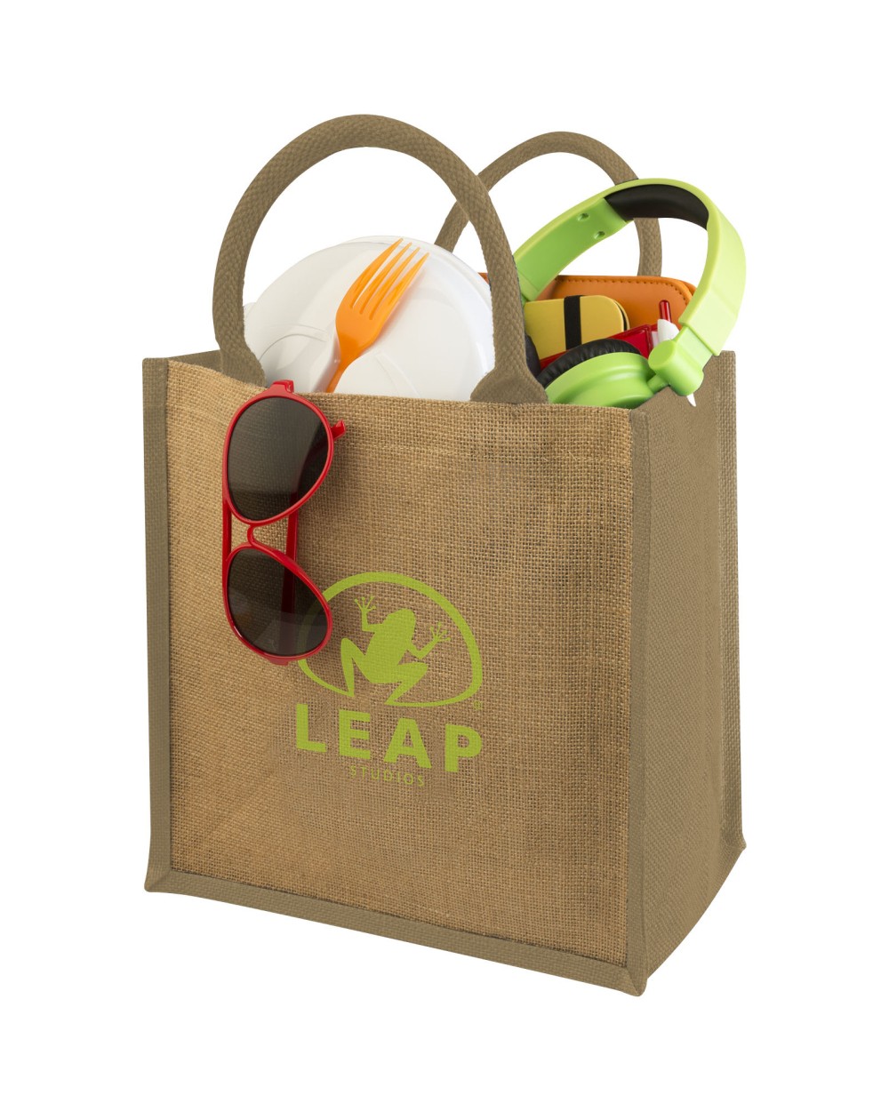 Tote bags 4DO Chennai jute draagtas 16L  voor bedrukking &amp; borduring