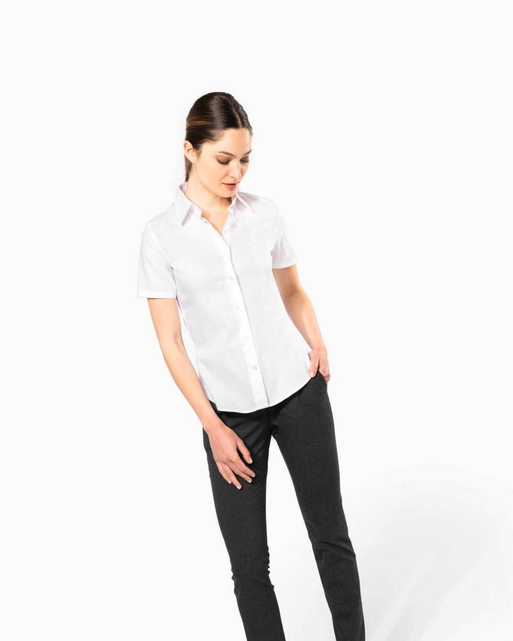 Chemises personnalisable KARIBAN Chemise manches courtes sans repassage femme