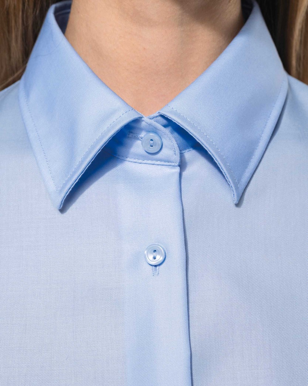 Hemden KARIBAN Dames non-iron blouse korte mouwen voor bedrukking &amp; borduring