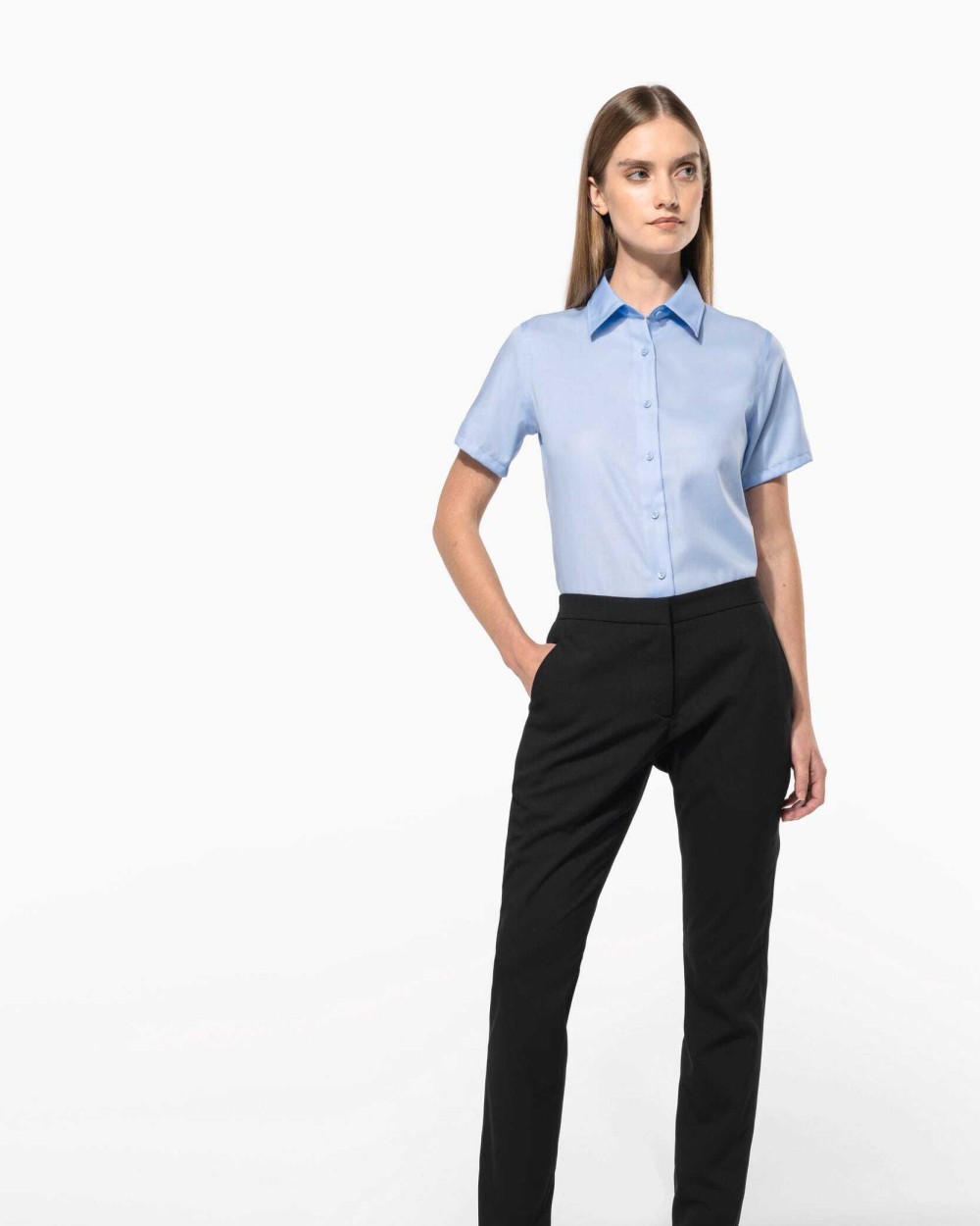 Chemises personnalisable KARIBAN Chemise manches courtes sans repassage femme