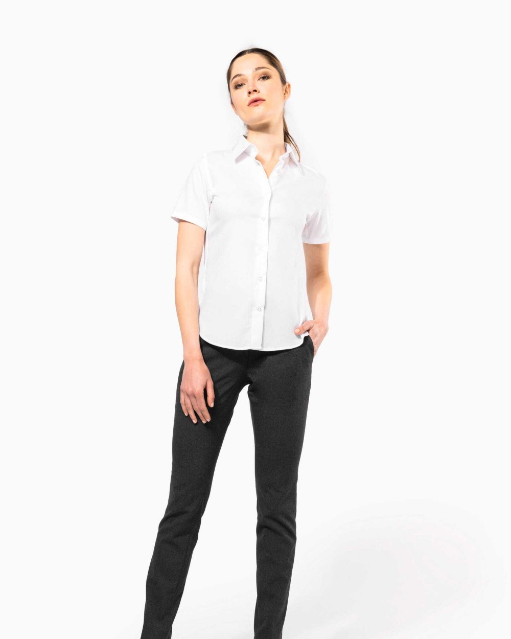 Chemises personnalisable KARIBAN Chemise manches courtes sans repassage femme
