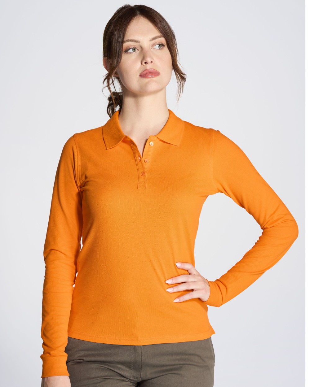 Polo's JHK LADY REGULAR LONG SLEEVE POLO voor bedrukking &amp; borduring