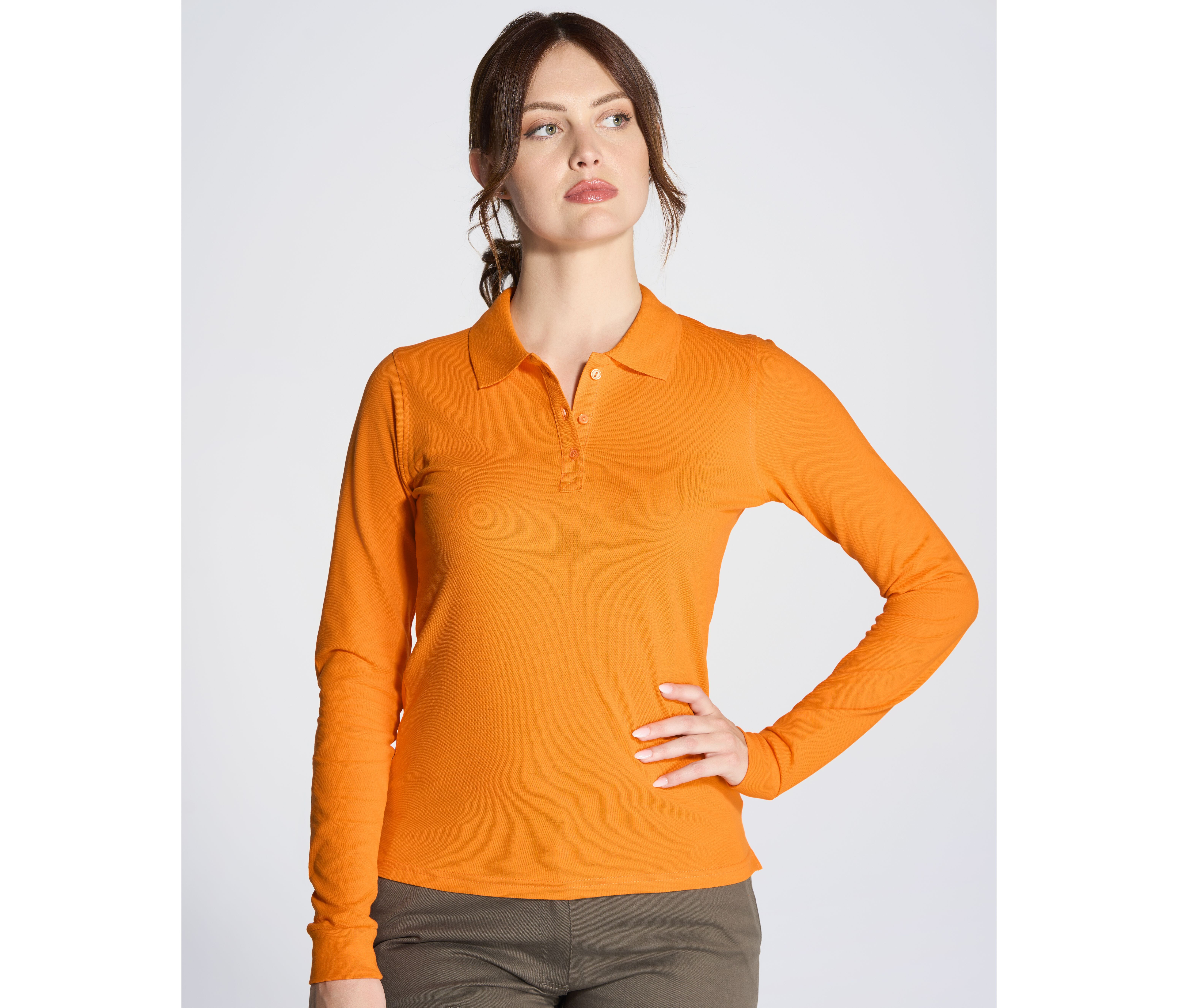 Polos personnalisable JHK LADY REGULAR LONG SLEEVE POLO