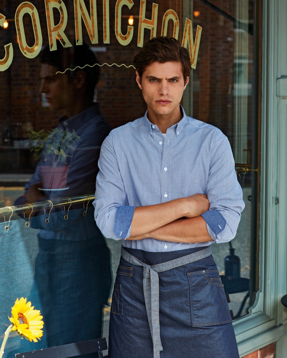 PREMIER Division - Waxed look denim waist apron Schürzen personalisierbar