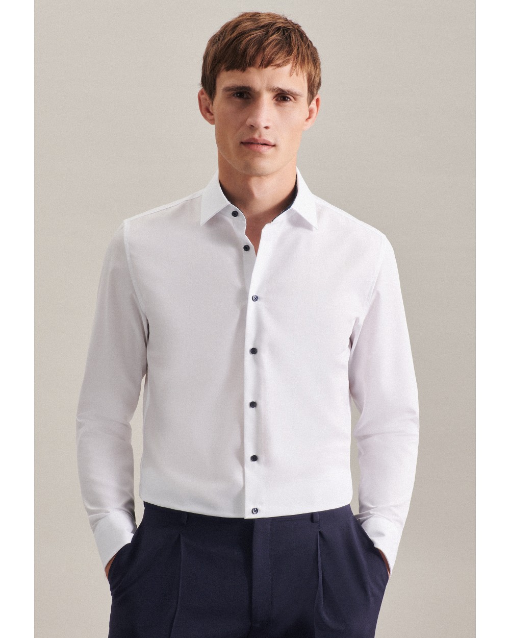 Chemises personnalisable SEIDENSTICKER Men`s Shirt Poplin Slim Fit Longsleeve