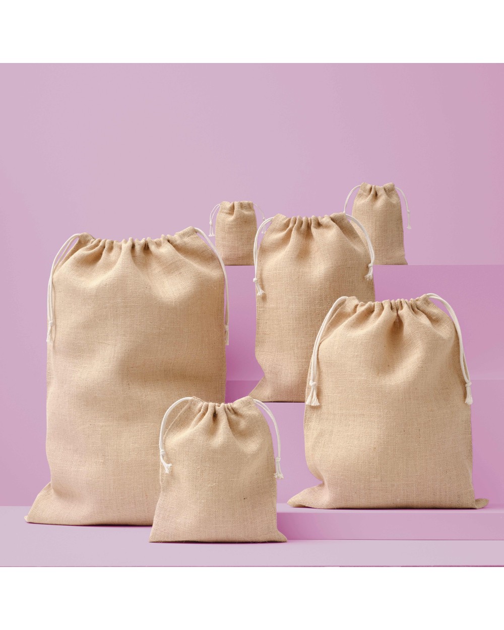 Tassen & Zakken NUTSHELL Jute stuff bag voor bedrukking &amp; borduring