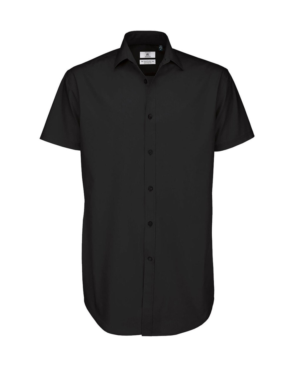 Hemden B&C Black Tie SSL/men Poplin Shirt voor bedrukking &amp; borduring