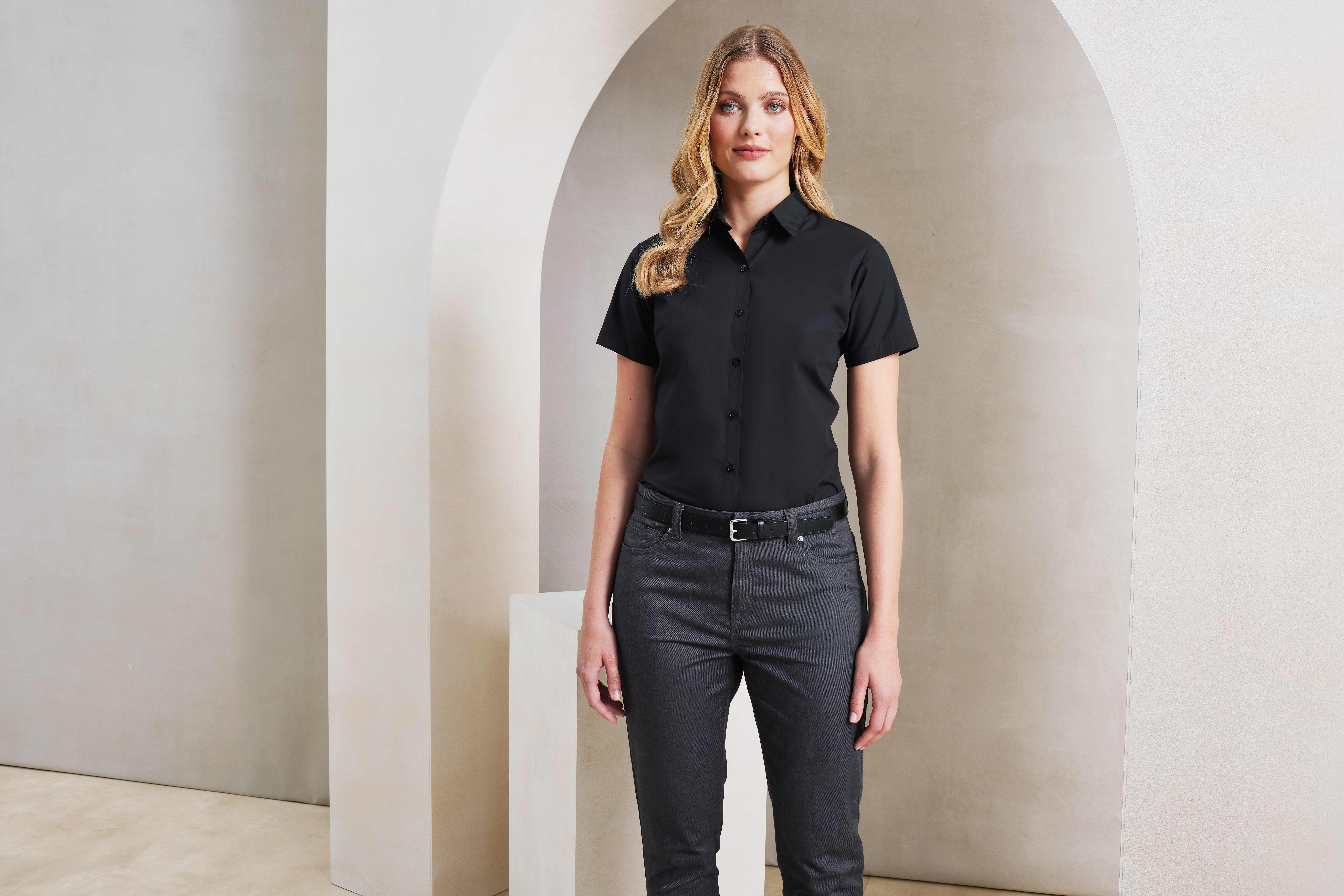 Chemises personnalisable PREMIER Chemise à manches courtes en popeline Supreme Femme