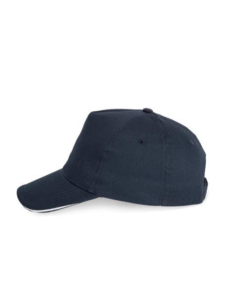 K-UP Casquette sandwich contrasté - 5 panneaux /api/colors/ac3617f1-55b6-4cce-bc08-bb5c08d2e5bf personnalisable