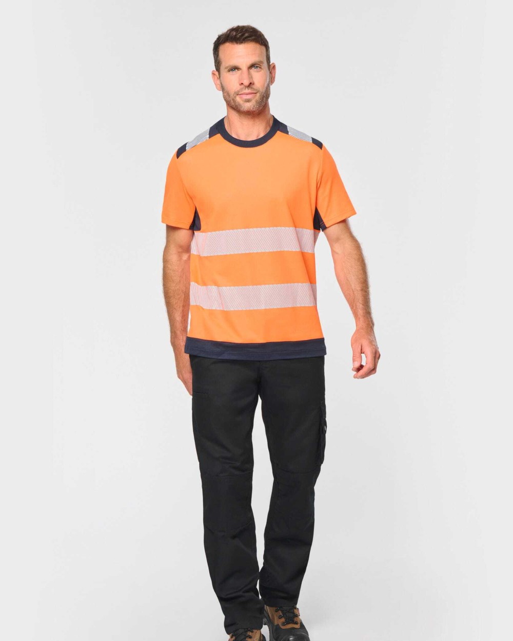 T-shirts WK. DESIGNED TO WORK Gerecycled veiligheids-T-shirt ronde hals korte mouwen unisex voor bedrukking &amp; borduring