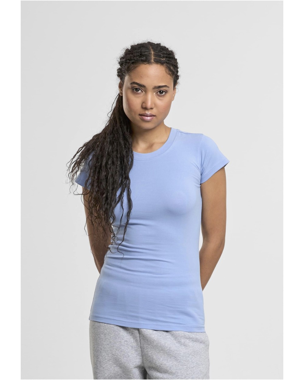 T-shirts BUILD YOUR BRAND Ladies Basic Stretch Tee voor bedrukking &amp; borduring