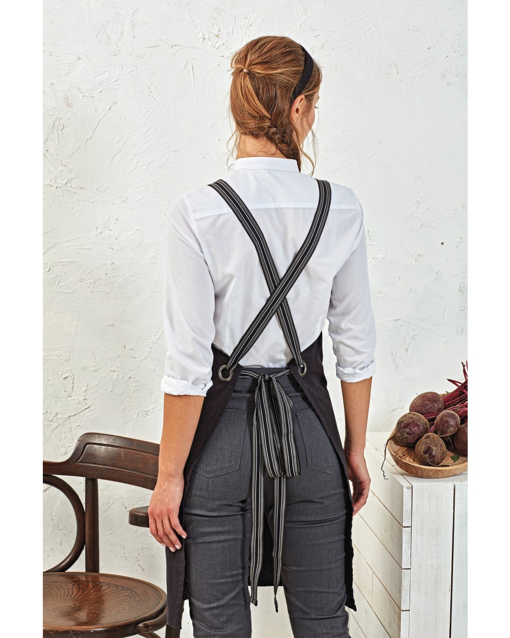 Schorten PREMIER Cross Back Interchangable Apron Straps voor bedrukking &amp; borduring