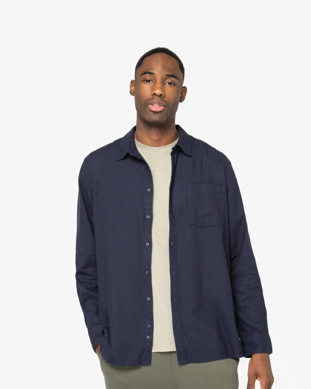 Chemises personnalisable NATIVE SPIRIT Chemise écoresponsable en flanelle homme