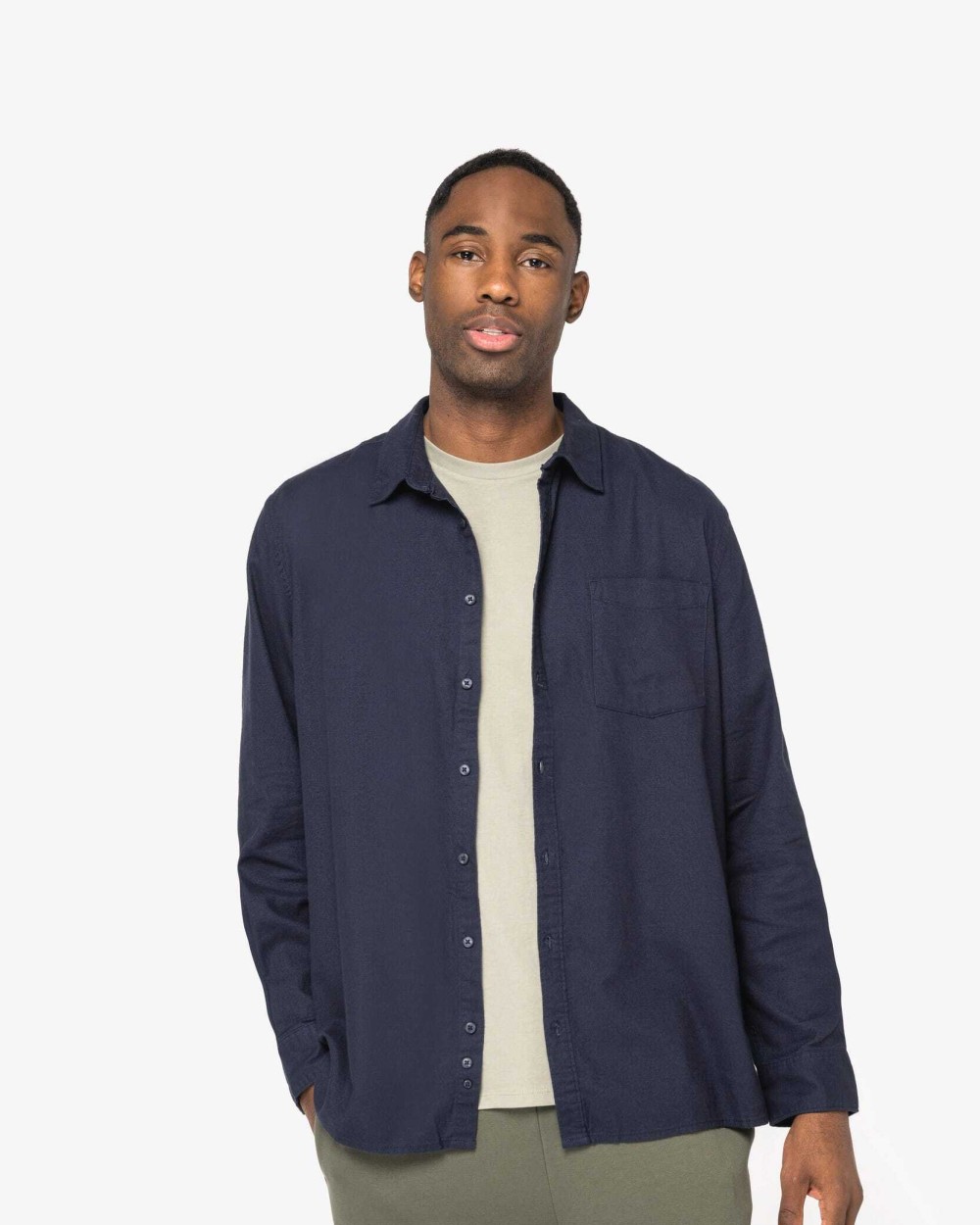 Chemises personnalisable NATIVE SPIRIT Chemise écoresponsable en flanelle homme