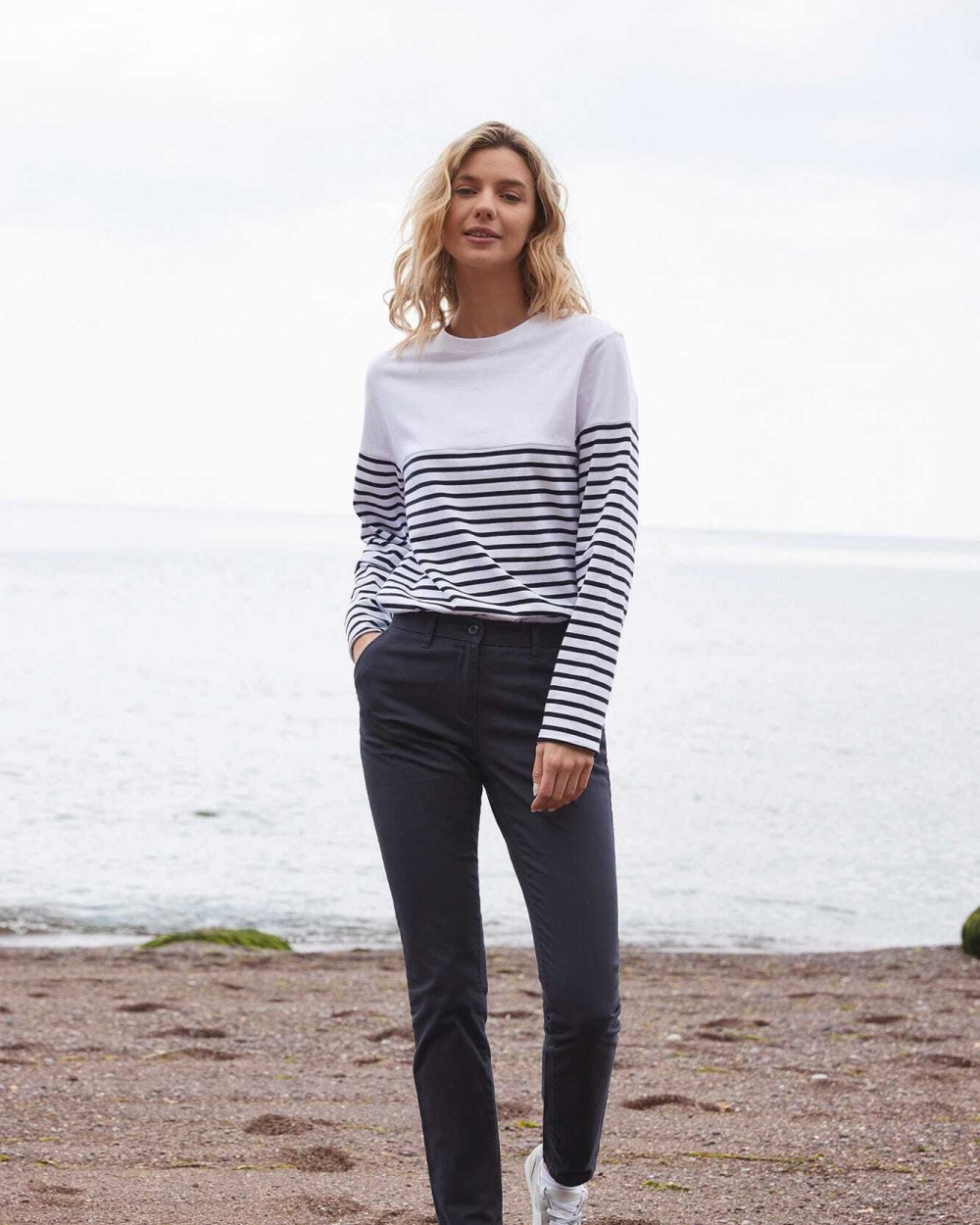 Broeken FRONT ROW Ladies' Stretch Chino Trousers voor bedrukking &amp; borduring