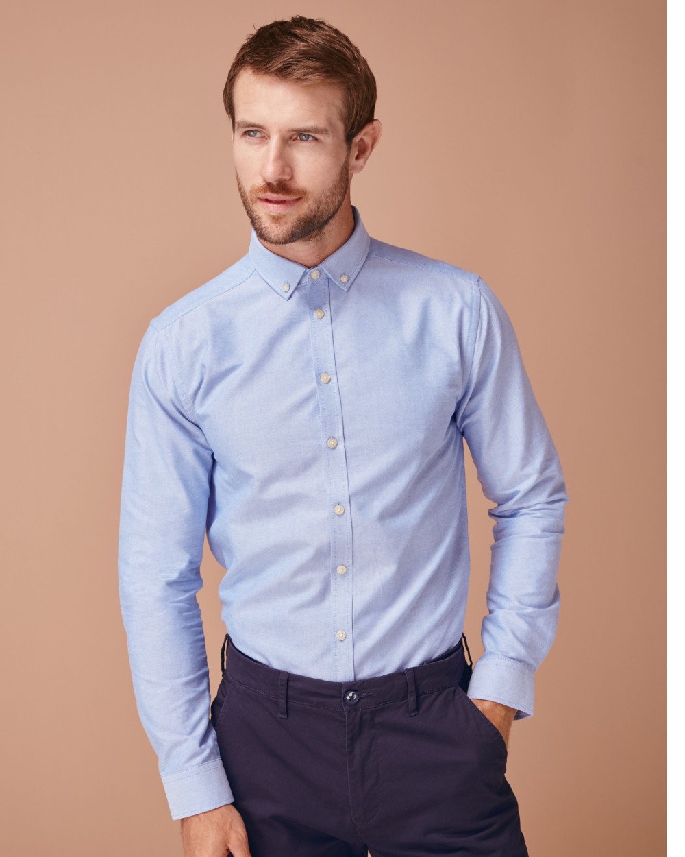Hemden HENBURY MODERN OXFORD LONG SLEEVED SHIRT - SLIM FIT voor bedrukking &amp; borduring