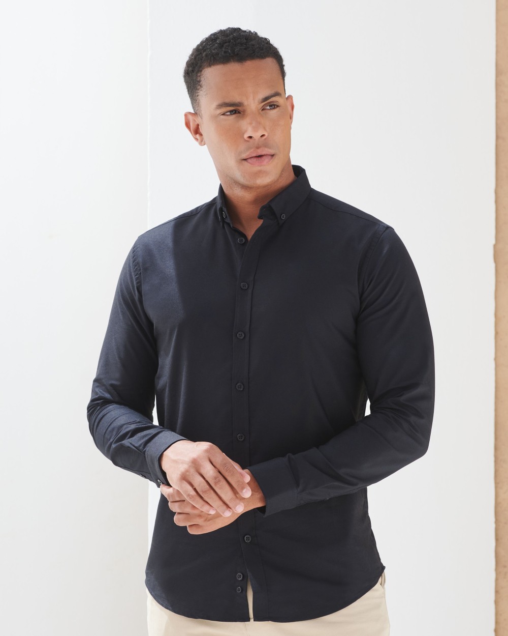 Hemden HENBURY MODERN OXFORD LONG SLEEVED SHIRT - SLIM FIT voor bedrukking &amp; borduring