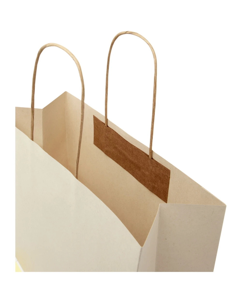Tassen & Zakken 4DO Papieren tas 150 g/m2 gemaakt van landbouwafval met gedraaide handgrepen - 31 x 12 x 25 cm voor bedrukking &amp; borduring