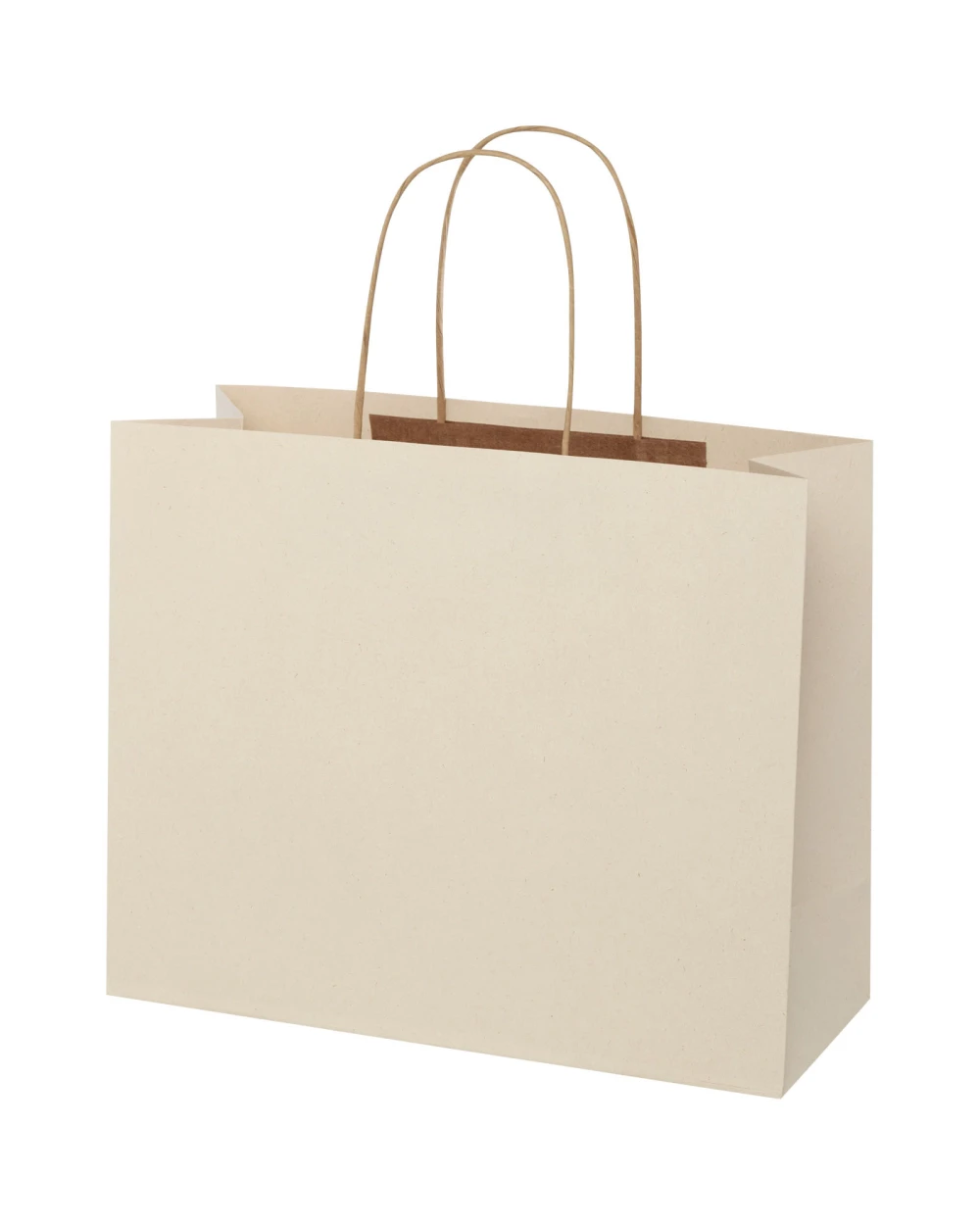 4DO Papiertüte 150 /m² aus landwirtschaftlichen Reststoffen mit gedrehten Griffen – 31 × 12 × 25 cm Taschen personalisierbar