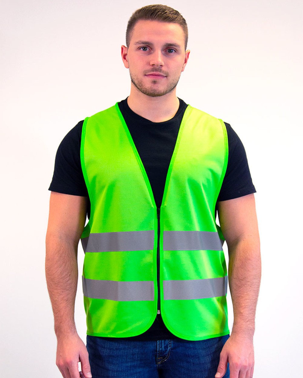 Gilets de sécurité personnalisable FLUOFLASH Safety jacket !! ZIPPER !!