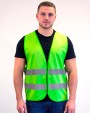 Fluo vestjes FLUOFLASH Safety jacket !! ZIPPER !! voor bedrukking &amp; borduring