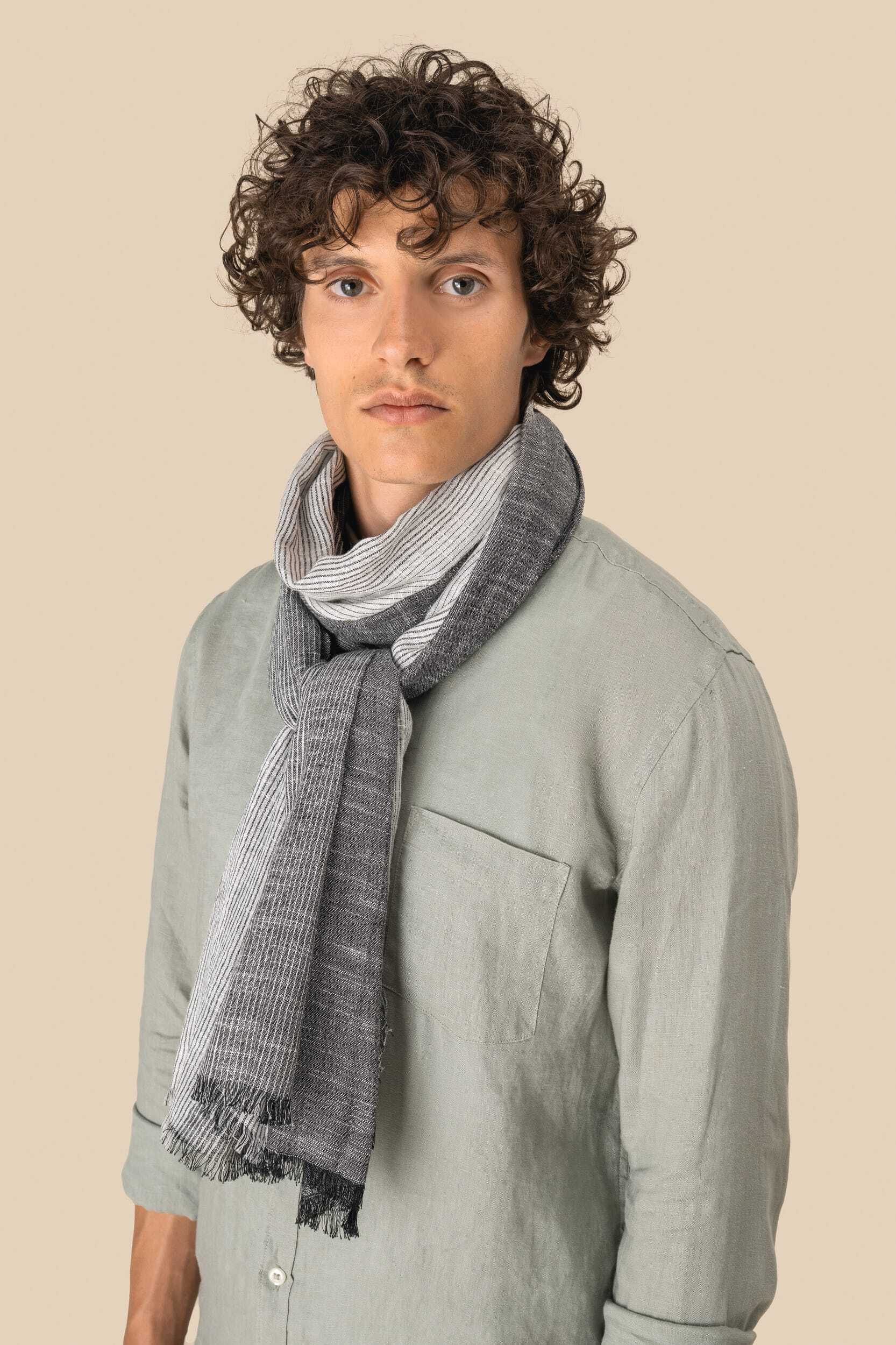 Écharpes personnalisable SPASSO Chèche à rayures unisexe