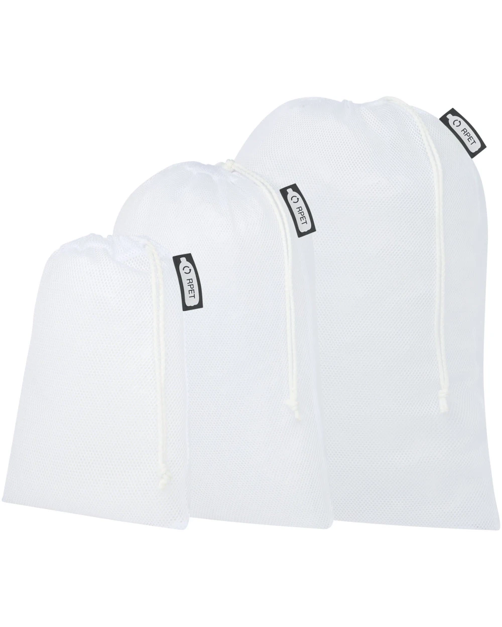 Tote bags 4DO Set van 3 gerecyclede polyester groente & fruit tassen voor bedrukking &amp; borduring