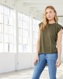 T-Shirts personnalisable BELLA-CANVAS T-shirt Flowy à manches roulottées
