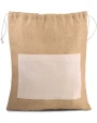 KIMOOD Tasche aus Jutestoff mit Kordel Taschen personalisierbar